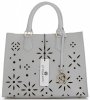 Bőr táska shopper bag Vittoria Gotti világosszürke V3093OD